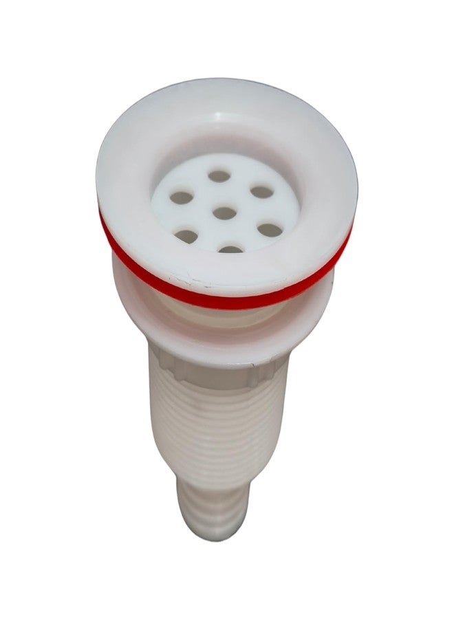 New Ware® PVC Waste Coupling for Kitchen Sink & Wash Basin | Downcomer Water Outlet with Inbuilt Pipe Connector | Plastic Pipe Joiner - Image 1